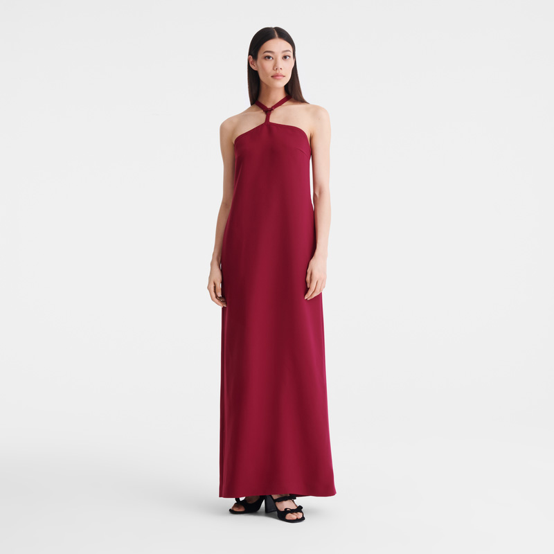 Longchamp |Langes Kleid Beetroot - Krepp |Beetroot Longchamp |Langes Kleid Beetroot - Krepp |Beetroot