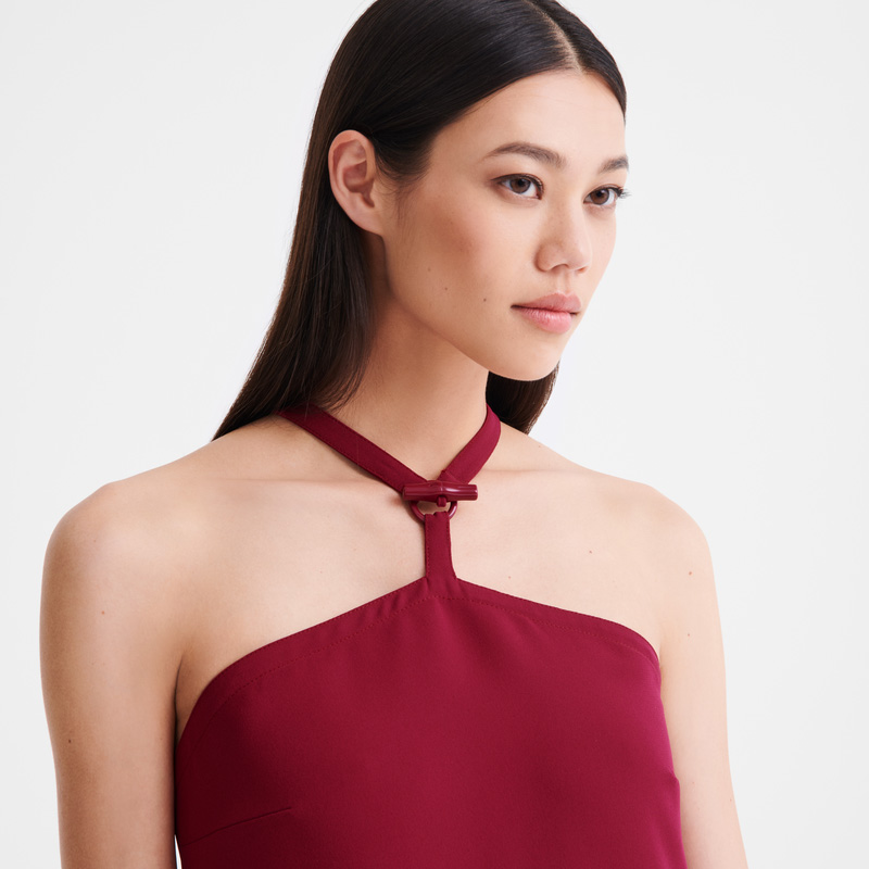 Longchamp |Langes Kleid Beetroot - Krepp |Beetroot Longchamp |Langes Kleid Beetroot - Krepp |Beetroot