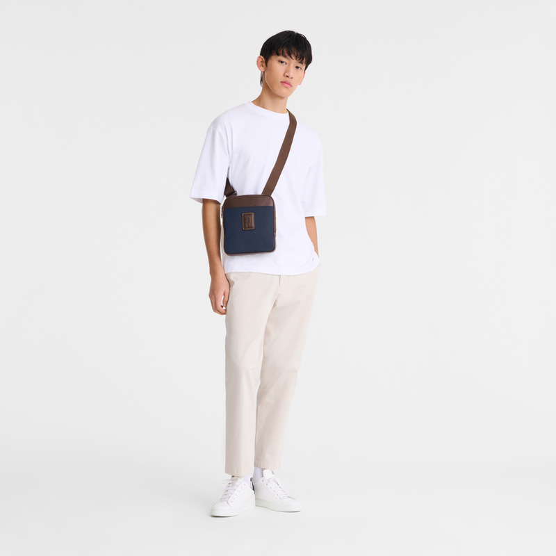 Longchamp |Boxford XS Umhängetasche Blau – Recyceltes Canvas |Blau