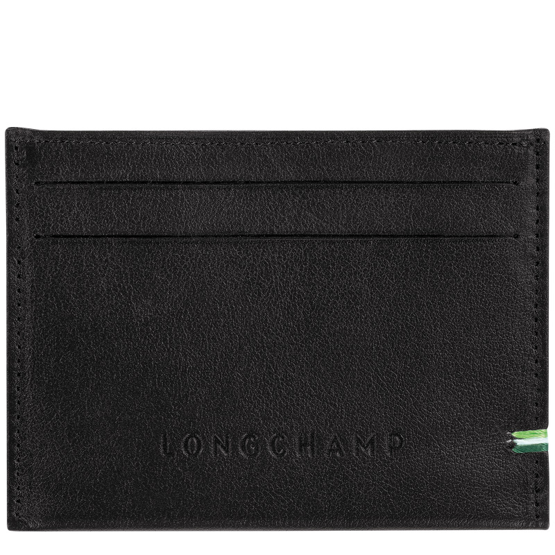 Longchamp |sur Seine Kartenetui Schwarz – Leder |Schwarz