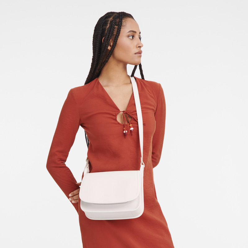 Longchamp |Le Foulonn M Umhängetasche Papier - Leder |Papier