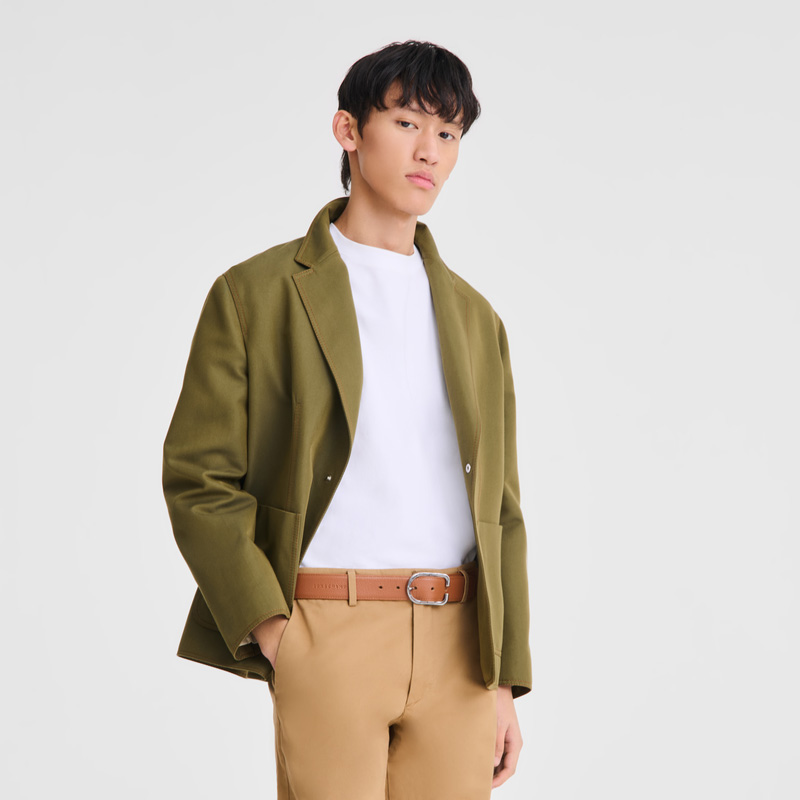 Longchamp |Le Foulonn Herrengürtel Karamell – Leder |Karamell