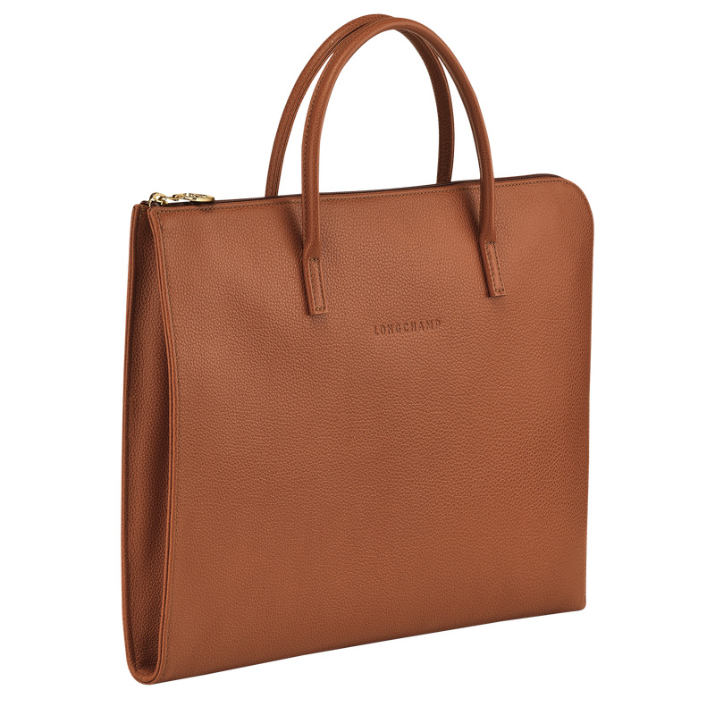 Longchamp |Le Foulonn S Aktentasche Karamell – Leder |Karamell