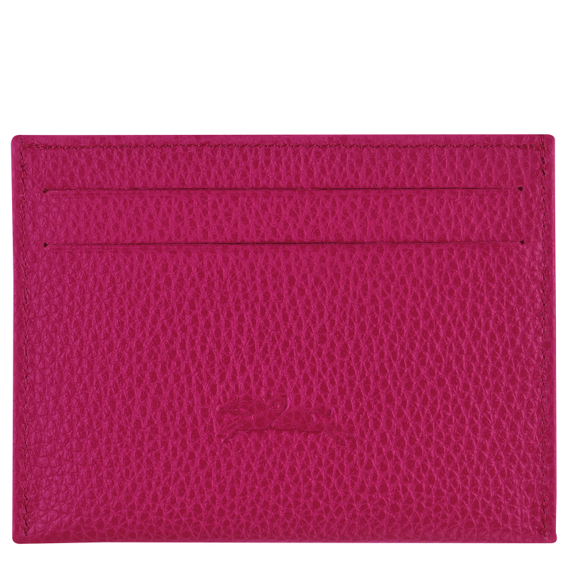 Longchamp|Le Foulonn Kartenetui Beetroot – Leder |Rote Bete