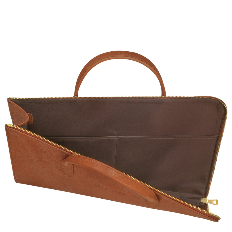 Longchamp |Le Foulonn S Aktentasche Karamell – Leder |Karamell