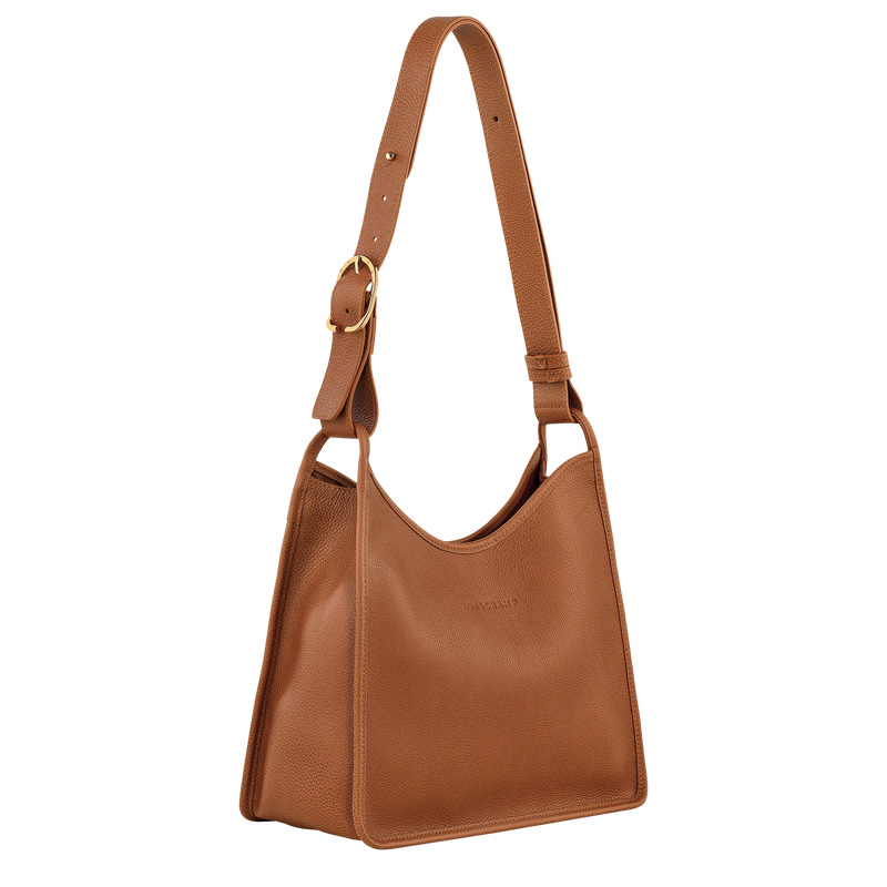 Longchamp |Le Foulonn M Hobo-Tasche Karamell – Leder |Karamell