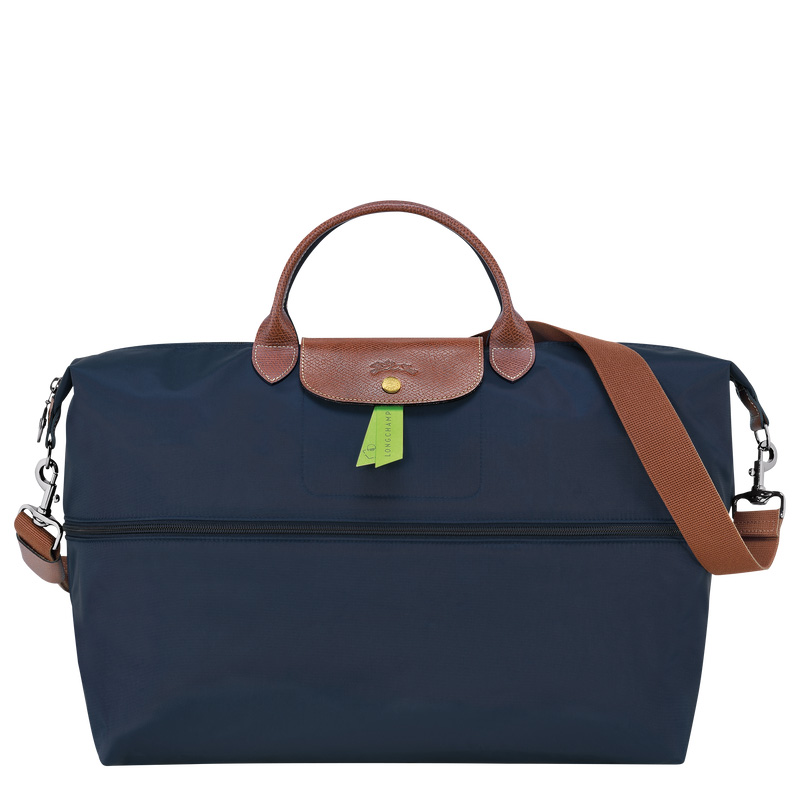 Longchamp |Le Pliage Original Reisetasche, erweiterbar, Marineblau – Recyceltes Canvas |Marineblau