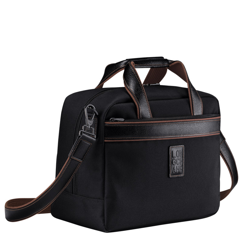 Longchamp |Boxford S Reisetasche Schwarz – Recyceltes Canvas |Schwarz