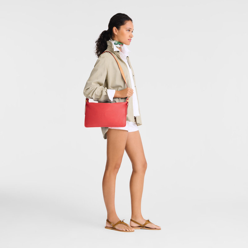 Longchamp |Smoothie M Umhängetasche Tomate – Leder |Tomate