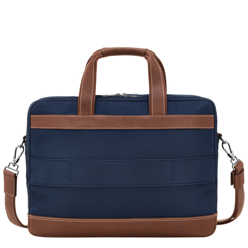 Longchamp |Boxford L Aktentasche, Blau – Recyceltes Canvas |Blau