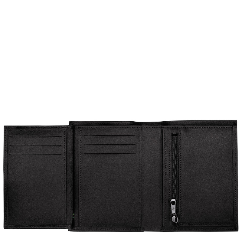 Longchamp |sur Seine Geldbörse Schwarz – Leder |Schwarz