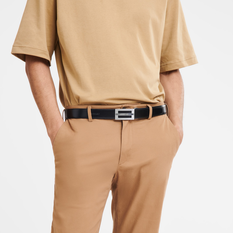 Longchamp |Delta Box Schwarz/Marineblau – Leder |Schwarz/Marineblau