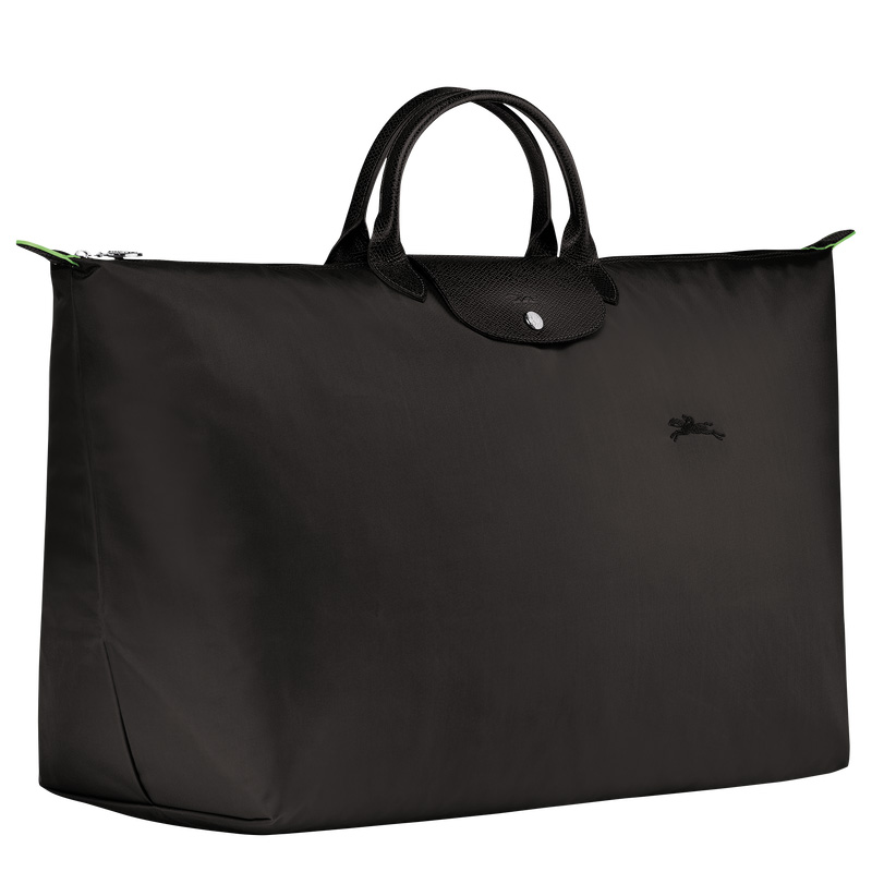 Longchamp |Le Pliage Grüne XL Reisetasche Schwarz – Recyceltes Canvas |Schwarz