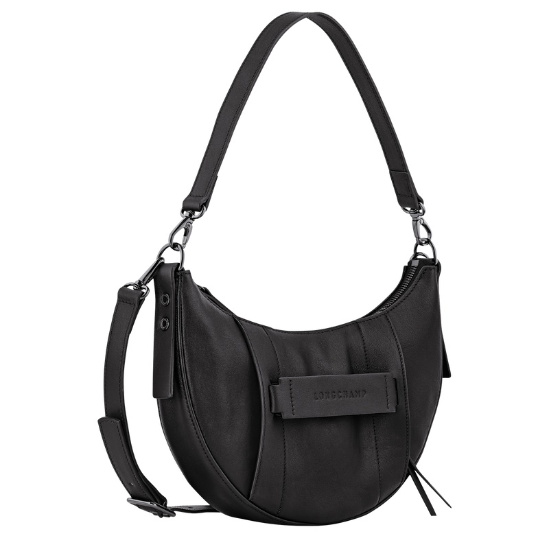 Longchamp |3D S Umhängetasche Schwarz – Leder |Schwarz