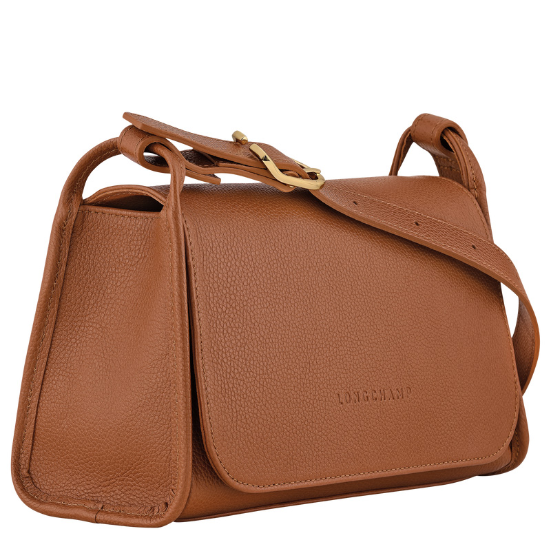 Longchamp |Le Foulonn M Umhängetasche Karamell – Leder |Karamell
