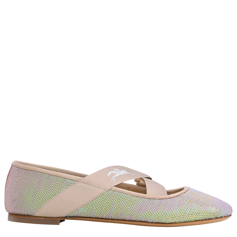 Longchamp |Energy Ballerinas Nude – Canvas |Hautfarben