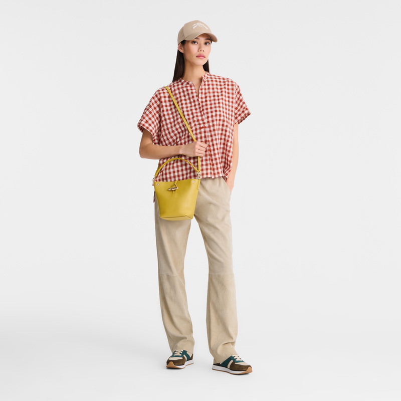 Longchamp |Le Roseau XS Beuteltasche Ingwer – Leder |Ginger