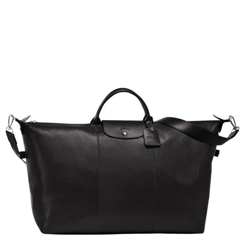 Longchamp |Le Foulonn L Reisetasche Schwarz – Leder |Schwarz