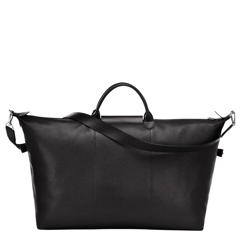 Longchamp |Le Foulonn L Reisetasche Schwarz – Leder |Schwarz
