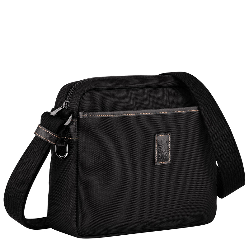 Longchamp |Boxford M Kameratasche Schwarz – Recyceltes Canvas |Schwarz