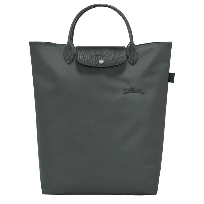 Longchamp |Le Pliage Grüne M Tragetasche Graphit – Canvas |Graphit
