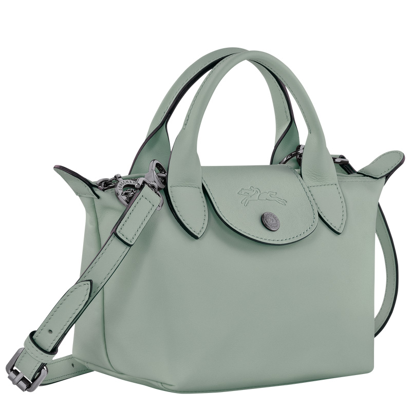 Longchamp |Le Pliage Xtra XS Handtasche, Eisenkraut – Leder |Eisenkraut