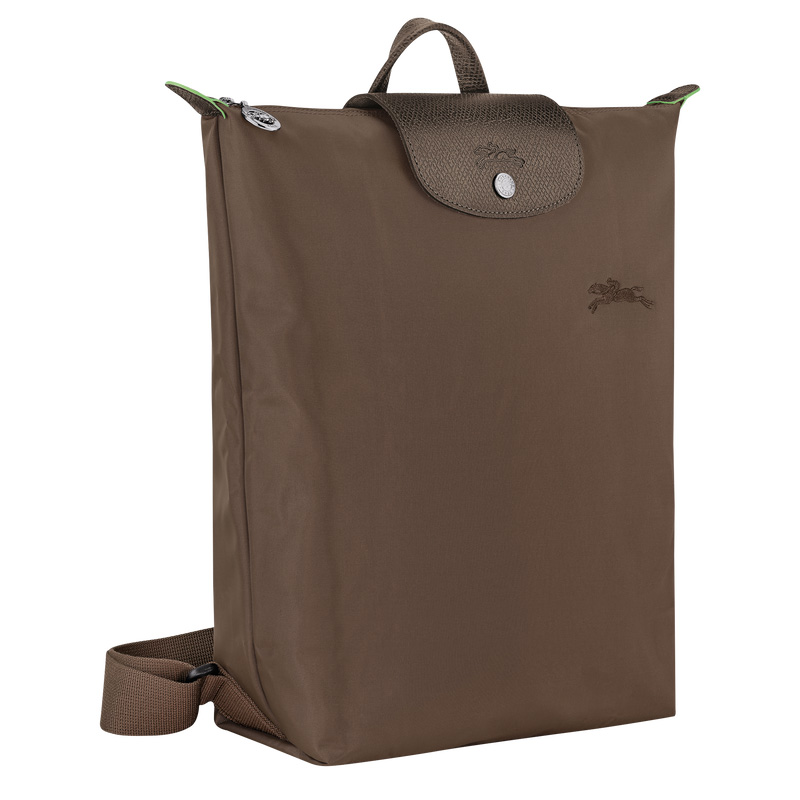Longchamp |Le Pliage Grüner M Rucksack Terra – Canvas |Terra