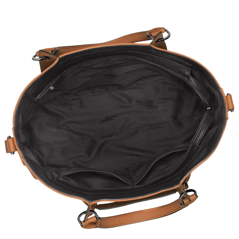 Longchamp |3D L Handtasche Natur – Leder |Natur