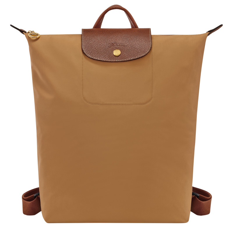 Longchamp |Le Pliage Original M Rucksack, Rehbraun – Canvas |Rehbraun