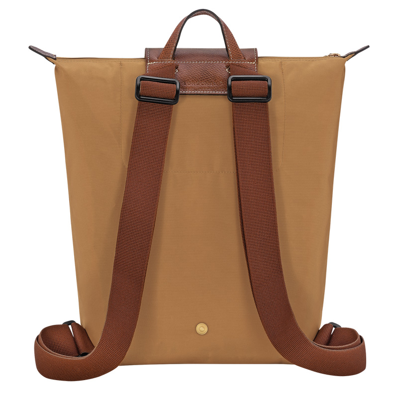Longchamp |Le Pliage Original M Rucksack, Rehbraun – Canvas |Rehbraun