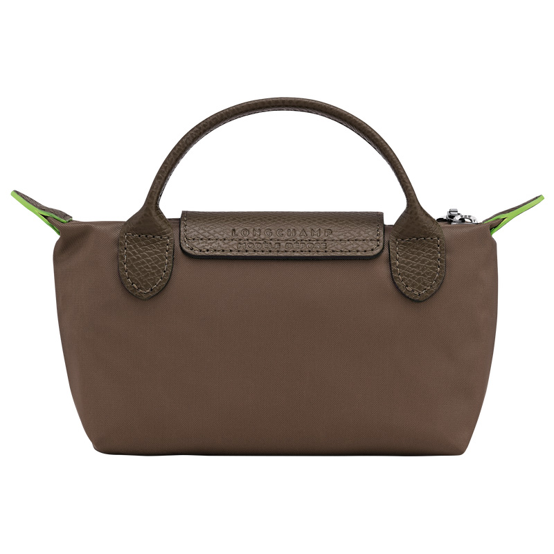 Longchamp |Le Pliage Grüne Tasche mit Griff Terra – Recyceltes Canvas |Terra