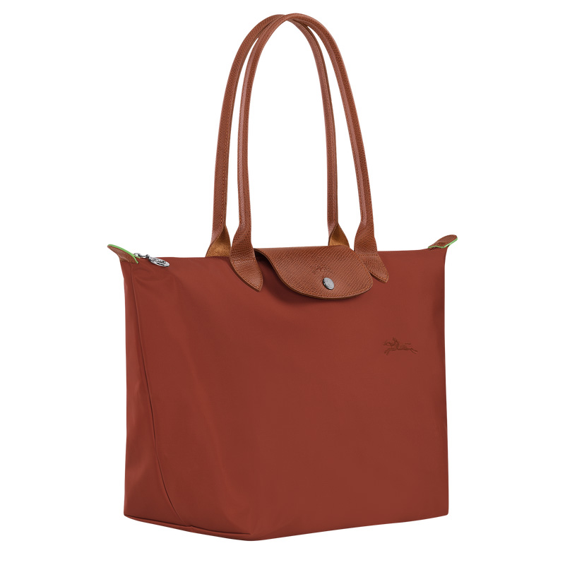 Longchamp |Le Pliage Green L Tote Bag, Kastanienbraun – Recyceltes Canvas |Kastanie