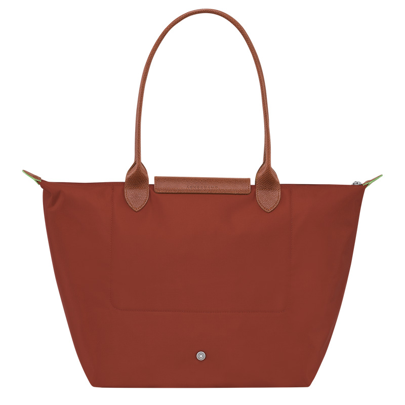 Longchamp |Le Pliage Green L Tote Bag, Kastanienbraun – Recyceltes Canvas |Kastanie