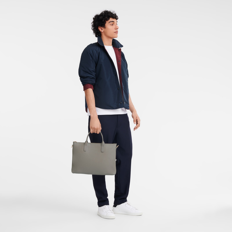 Longchamp |Le Foulonn S Aktentasche Turteltaube - Leder |Turteltaube