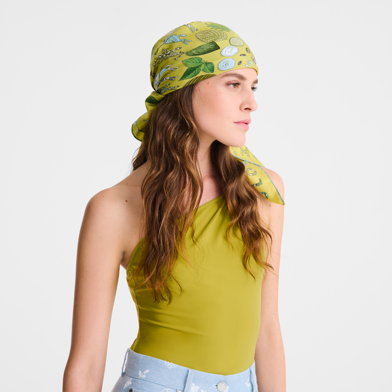 Longchamp |Herbarium Seidenschal 90 Kiwigrün – SONSTIGES |Kiwigrün