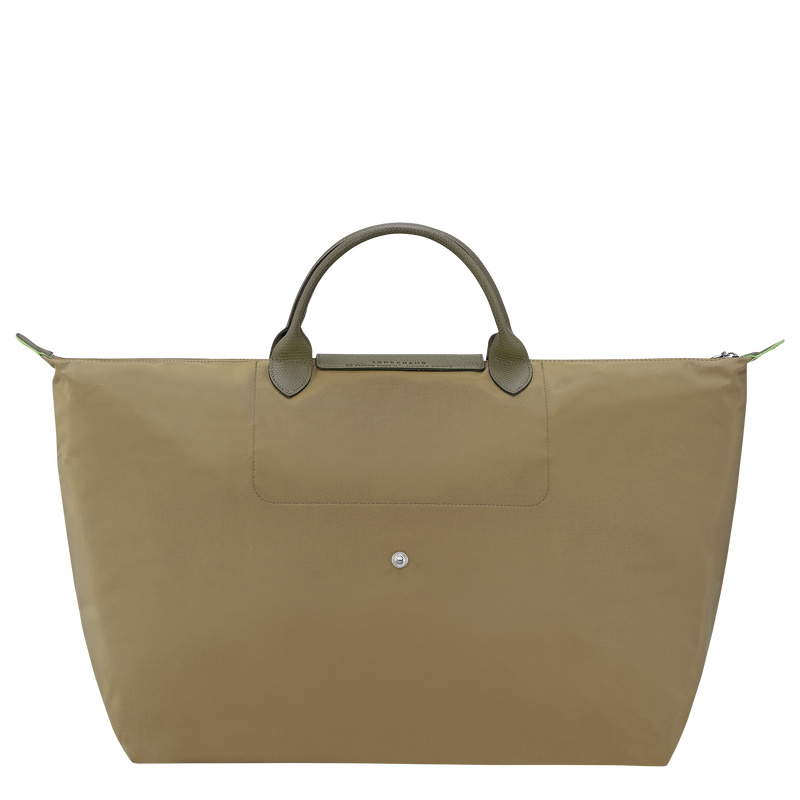 Longchamp |Le Pliage Grüne Reisetasche, Artischocke – Recyceltes Canvas |Artischocke
