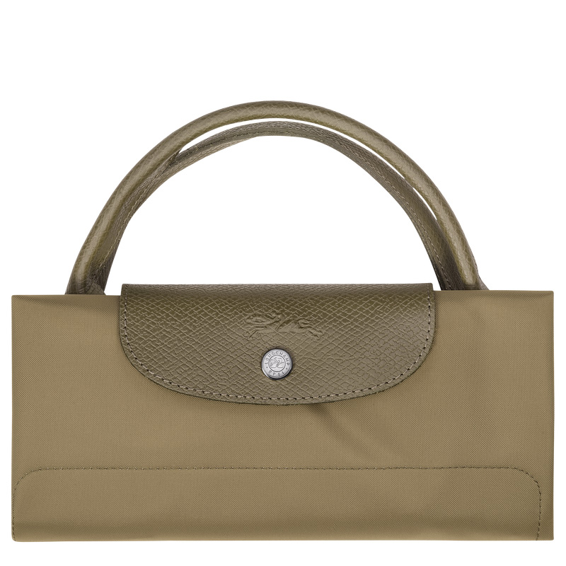 Longchamp |Le Pliage Grüne Reisetasche, Artischocke – Recyceltes Canvas |Artischocke