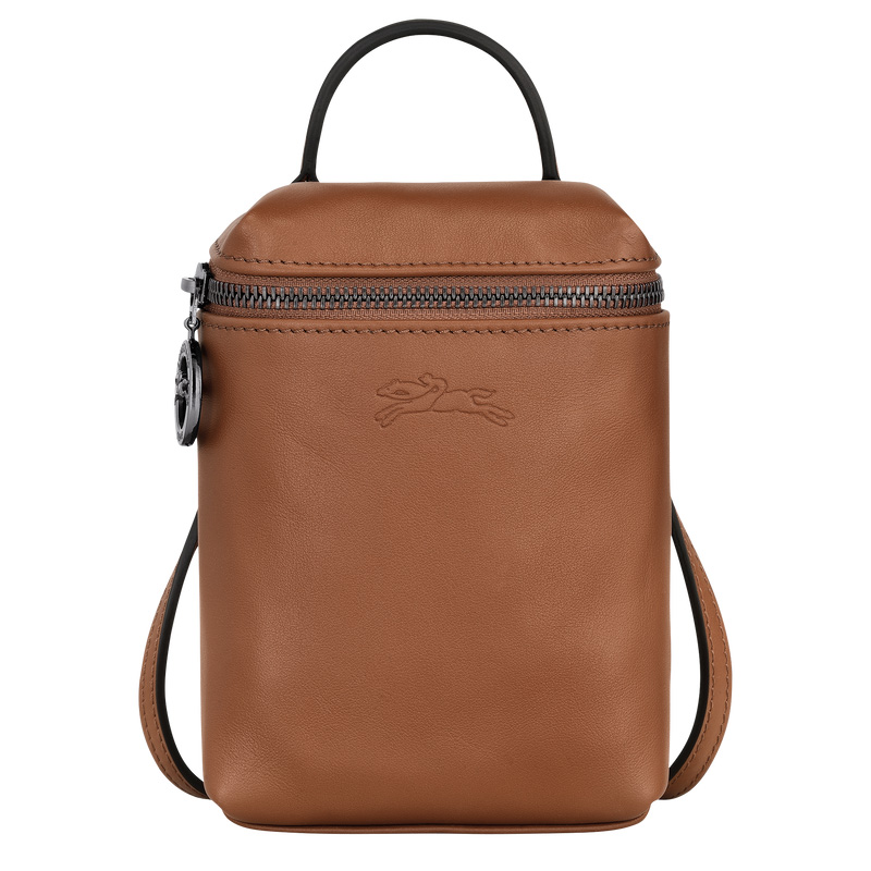 Longchamp |Le Pliage Xtra XS Umhängetasche Cognac – Leder |Cognac