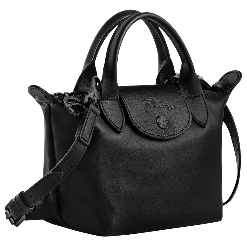 Longchamp |Le Pliage Xtra XS Handtasche Schwarz – Leder |Schwarz