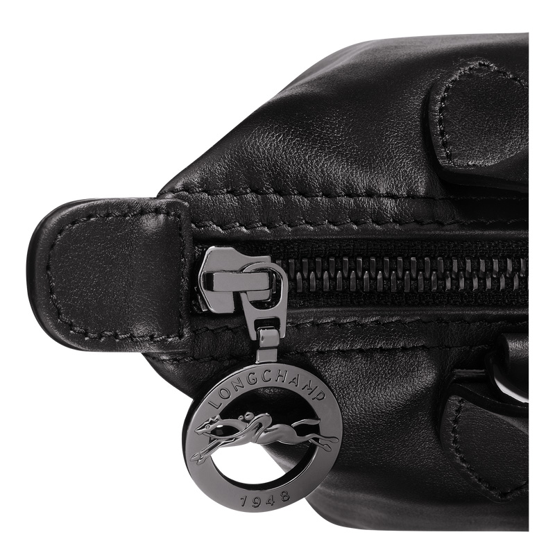 Longchamp |Le Pliage Xtra XS Handtasche Schwarz – Leder |Schwarz
