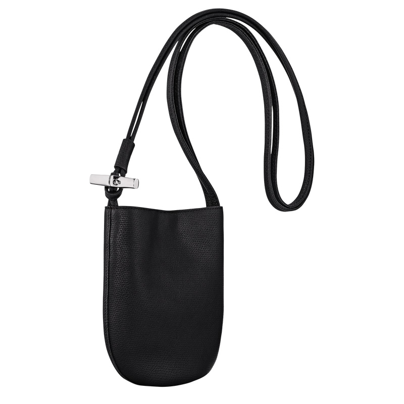 Longchamp |Le Roseau S Umhängetasche Schwarz – Leder |Schwarz