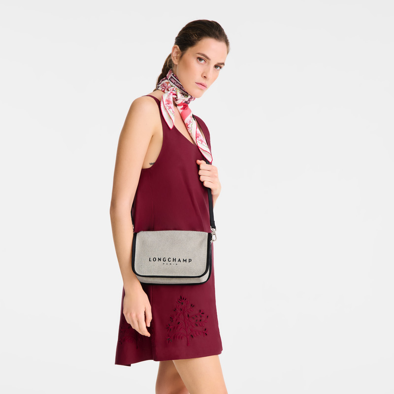 Longchamp |Essential S Umhängetasche, Ecru – Canvas |Ecru